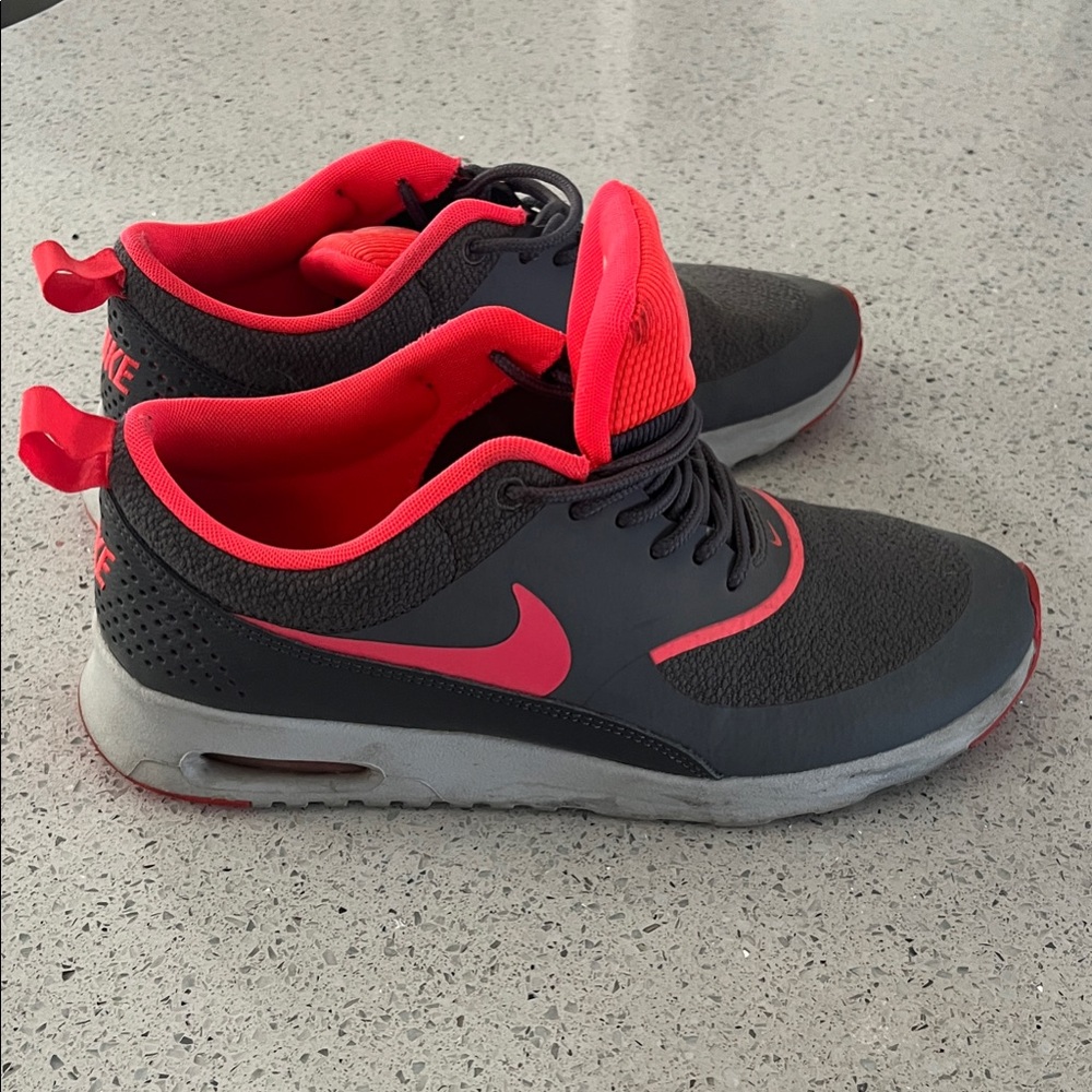 Nike Charcoal and Neon Athletic Shoes